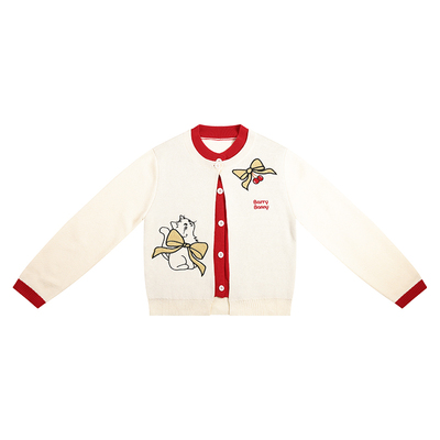 BarryBanny女童针织开衫毛衣套装