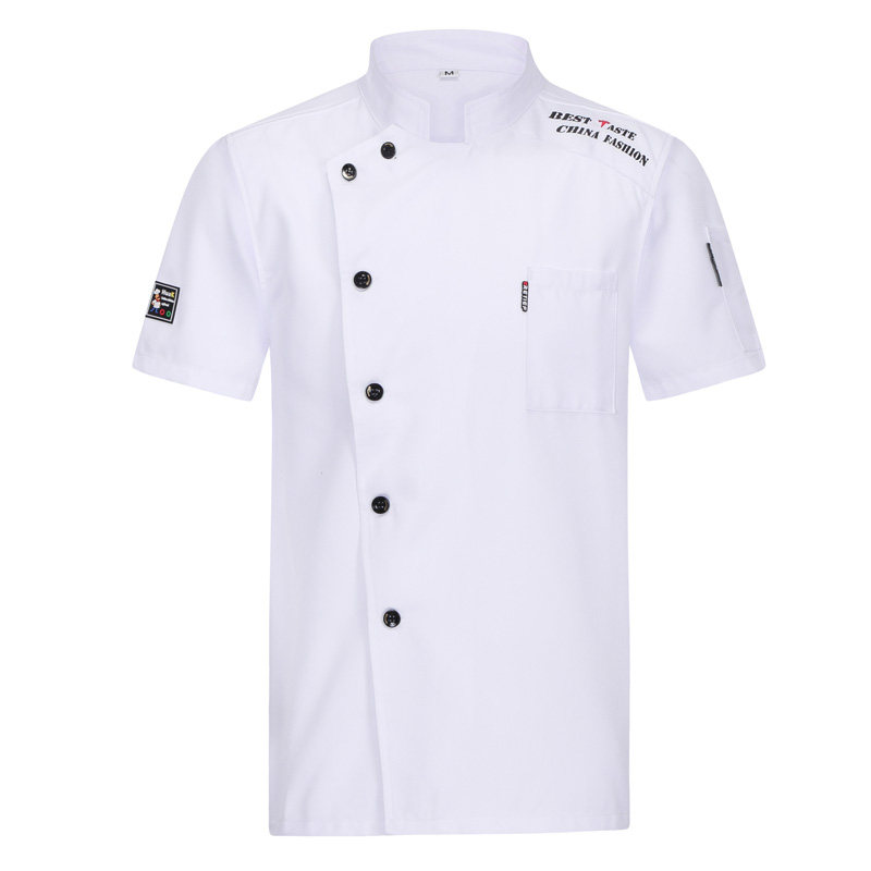 高级厨师服短袖夏酒店西餐厅厨师工作服半袖食堂面点烘焙工装长袖