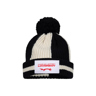 国内现货 Charles Jeffrey Loverboy 25AW羊毛撞色毛球保暖针织帽