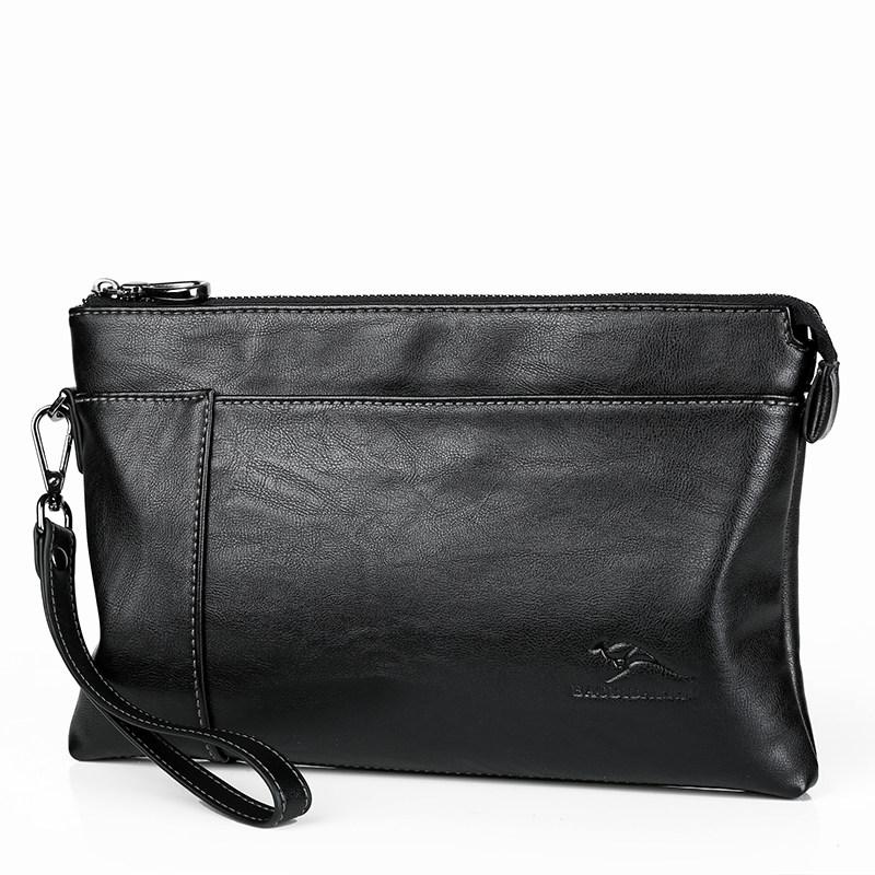 宝谛袋鼠男士手包真皮大容量手拿包商务男包牛皮软皮钱包手抓包潮