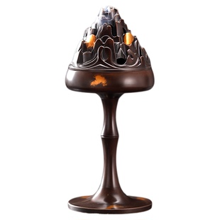 苏工纯铜博山炉檀香炉家用室内盘香炉沉香熏香炉高级感香薰炉摆件