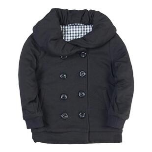 日单好品质女童棉衣1.6L77442大翻领双排扣秋冬外穿内搭夹棉外套