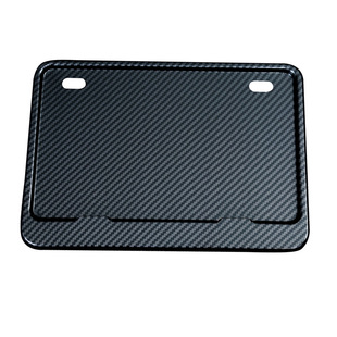 新交规摩托车牌照架车牌边框小恶魔碳纤维后牌照框踏板车尾牌通用