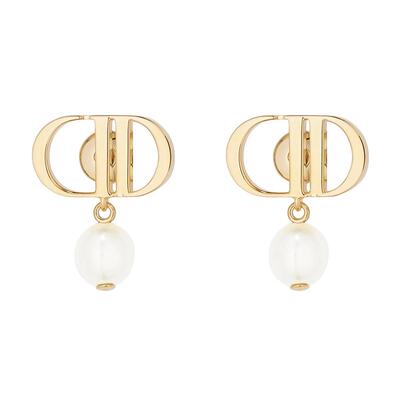 新款CD珍珠小耳钉女复古做旧高级感耳环时尚百搭小众设计轻奢耳饰