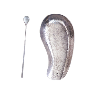 纯银时代 福禄茶荷茶则茶拨足银999手工茶具厚重套装通用送礼自用