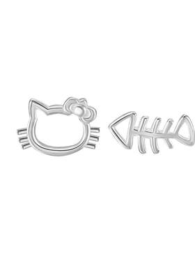 猫蛰S999足银猫鱼耳钉
