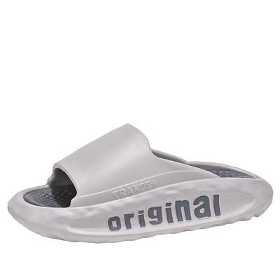 拖鞋男夏季潮牌外穿防滑青少年沙滩凉拖休闲踩屎感厚底海边一字拖