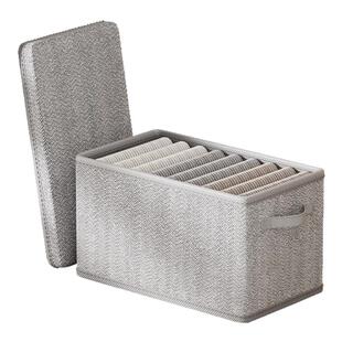 衣服收纳箱衣柜分层抽屉式整理盒带盖衣物被子折叠家用储物筐神器