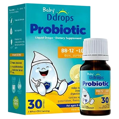Ddrops滴卓思BB12+LGG益生菌婴幼儿肠道益生菌滴剂宝宝肠胀气