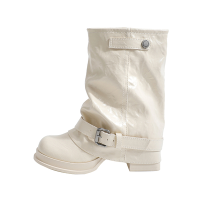 现货！！【免费试穿】牛皮短靴