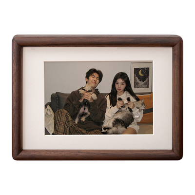 黑胡桃实木榫卯相框洗照片定制