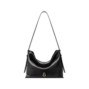 【明星同款】BAMPO半坡绵绵包中号 头层牛皮托特包通勤斜挎hobo包