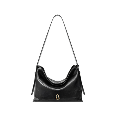 【明星同款】BAMPO半坡绵绵包中号 头层牛皮托特包通勤斜挎hobo包