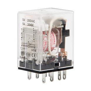 正启JQX-13F小型中间继电器交直流220V24V12V电磁HH52P 53P 54P