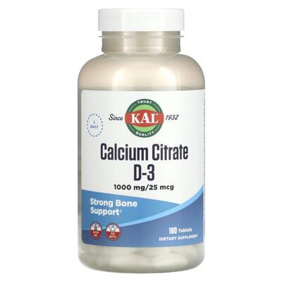 KAL柠檬酸钙D-3骨骼牙齿健康利于钙的吸收利用