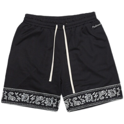 纽约潮牌Profound Foundation支线 腰果花条纹沙滩篮球裤网眼短裤