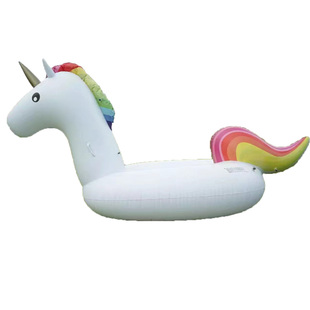 成人泳圈充气独角兽火烈鸟天鹅坐骑浮排水上菠萝彩虹茄子躺椅玩具