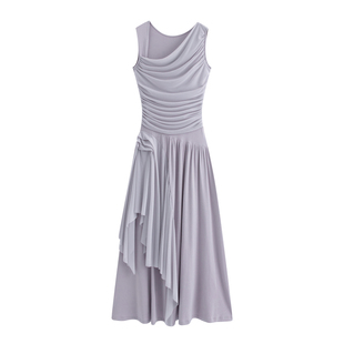 MildRate原创 “赫拉之褶” 希腊风立裁褶皱拼接弹力连衣裙