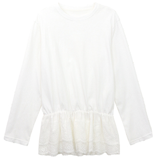 鹿与飞鸟[My Winter]叠穿小心机|氛围感纯棉花边层次感T恤6465