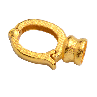 18k金扣头古法配件连接扣子拳头au750黄金吊坠扣配件珍珠项链手链