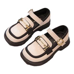 女童鞋黑色小皮鞋2025秋冬新款儿童软底公主鞋时尚韩版小女孩鞋子
