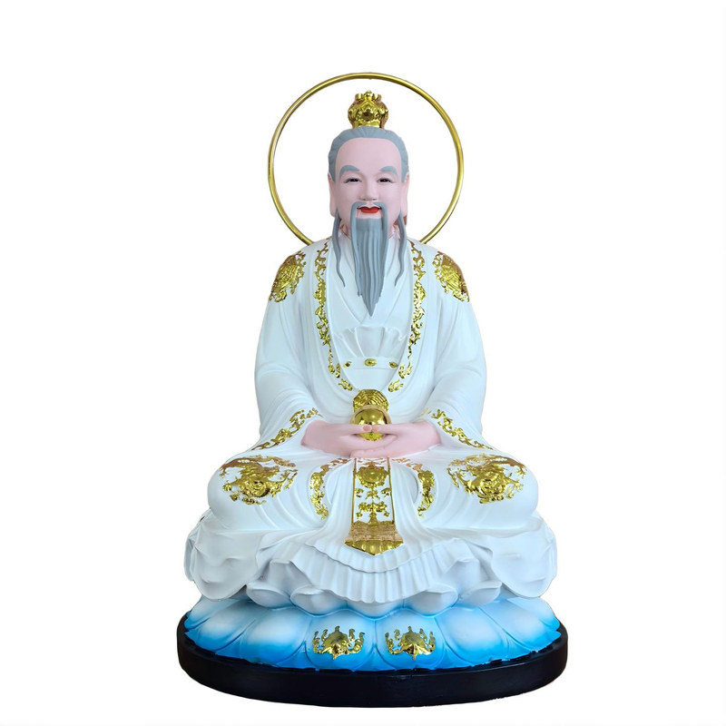 三清祖师神像树脂三清道祖神像白衣树脂原始道德天尊灵宝天尊家用