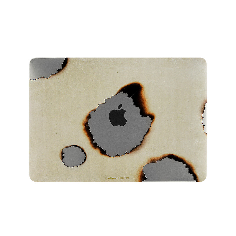 MIUCHO 燃烧苹果保护套2025新款m4适用Air15 m3/m2笔记本外壳MacBookPro14寸磨砂透明pro