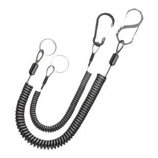 钢丝失手绳高弹力收缩自动伸缩溜鱼鱼竿垂钓防丢海钓大物专用