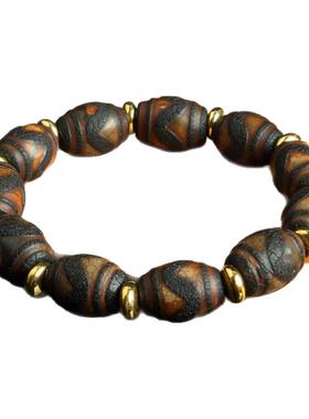 藏传虎牙天珠手链招财进宝男款礼