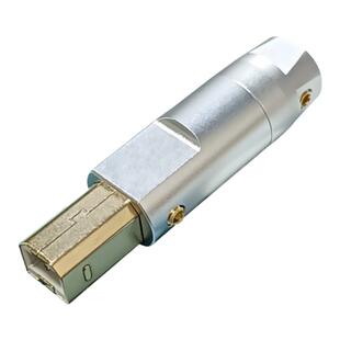 镀金USB方口插头B型金属外壳铝合金解码线配件打印机数据线DIY