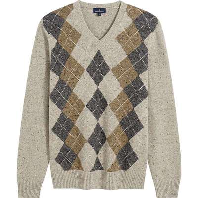 布克兄弟25男士复古V领毛衣