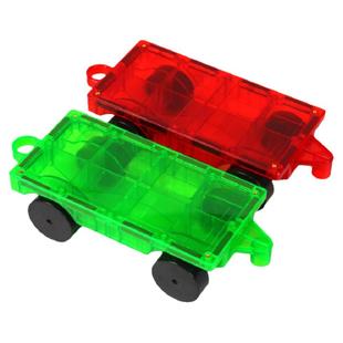 思创彩窗磁力片拼搭磁性小车玩具 2件装儿童磁力积木拼接拼装玩具