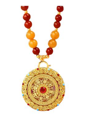 【剩1件】诗普琳 足金999一式两戴八宝罗盘吊坠转运珠送礼女