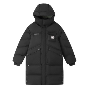 安奈儿童装男童女童加厚长款羽绒服2025冬装儿童大童防风保暖外套