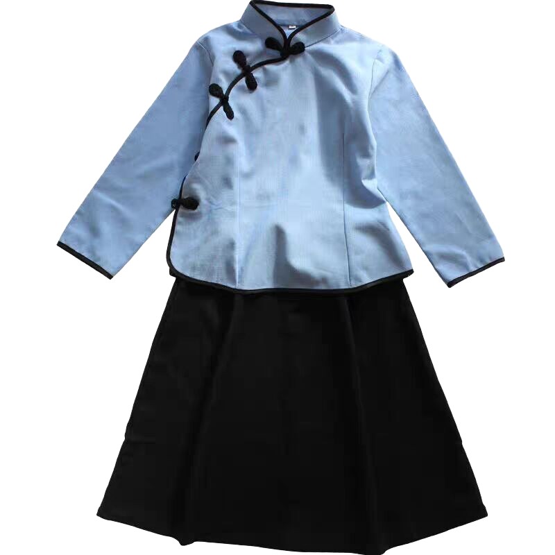 民国风女装五四青年装中山装民国学生装女校服毕业服合唱朗诵演出