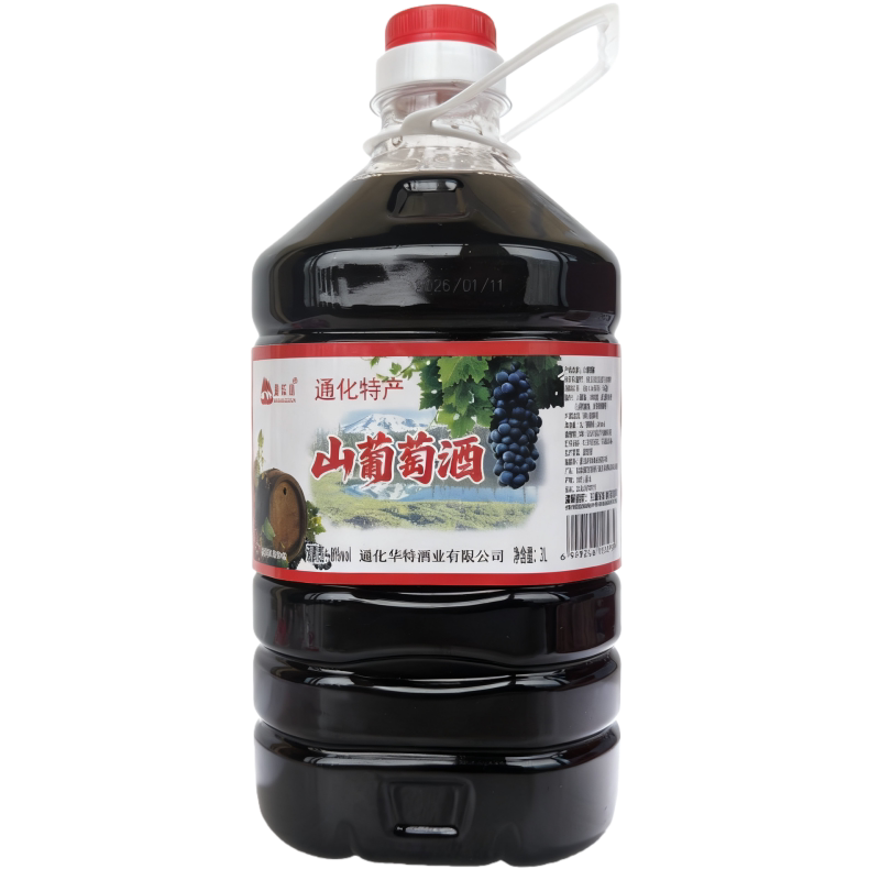 通化甜型山葡萄酒3L桶装微醺