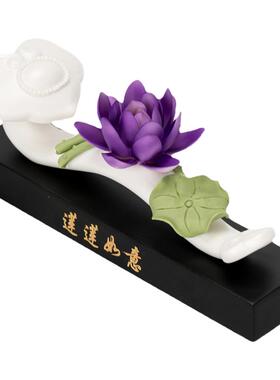 秦垚陶瓷如意牡丹花线香炉