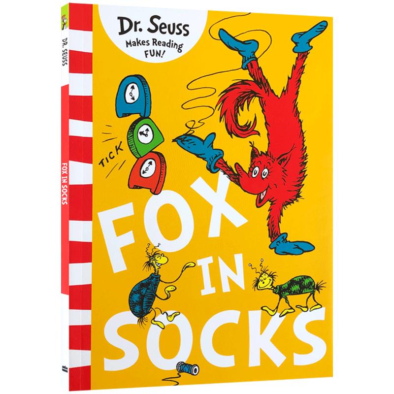 【送音频】英文原版Dr. Seuss Fox in Socks 穿袜子的狐狸苏斯博士系列3-6岁儿童图画故事书亲子趣味英语阅读绘本 廖彩杏推荐书单