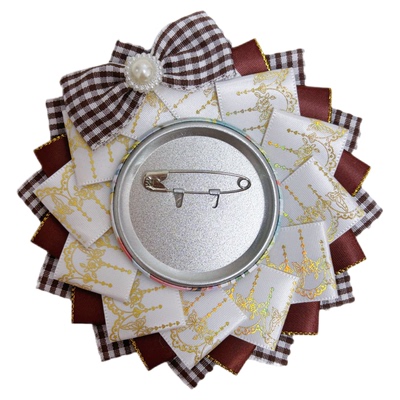 棕色吧唧托胸针白菜价展示配饰谷美道具扎痛包蝴蝶结迷你58毫米