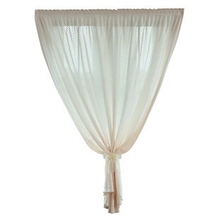 窗帘纱帘透光不透人魔术贴免打孔安装飘窗阳台防晒隔热奶茶色窗纱