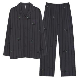 猫人男士纯棉睡衣男春秋季2026新款长袖四季通用可外穿家居服套装