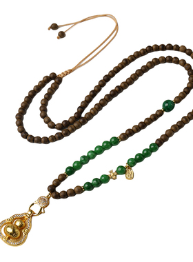 可旋转镶钻葫芦福禄吊坠挂链项链