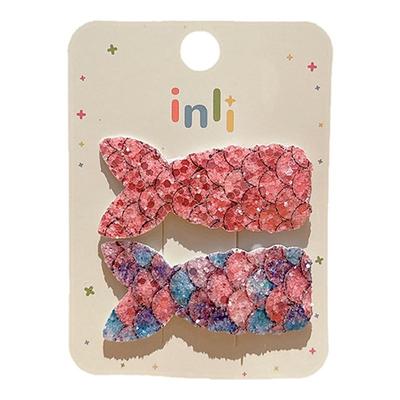 韩版亮片美人鱼尾巴后脑勺侧边夹