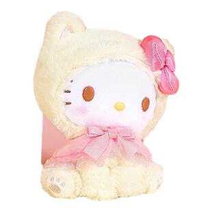 日本正版治愈喵hellokitty凯蒂猫kt猫公仔玩偶毛绒包包挂件小挂饰