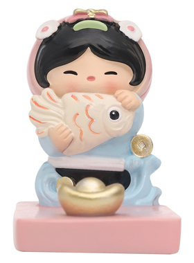 惠安女手机架泉州文创滴水兽摆件