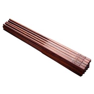 onlycook高档家用酸枝木筷子红木筷10双套装中式实木筷礼盒装送礼