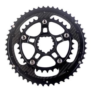 CRUZBIKE公路自行车超轻碳纤维盘片 五爪BCD110碳纤维牙盘曲柄
