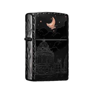 zippo打火机月亮与六便士官方正版之宝防风煤油火机 凿边送男友礼