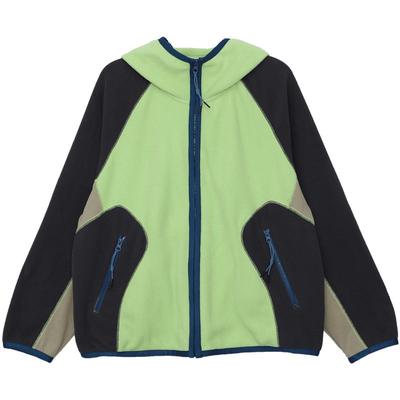 MOVEUP幻走2025秋季新款.FUN系列撞色织带拉链摇粒绒短款外套女