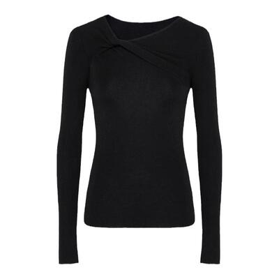 【商场同款】HPLY荷比俪新款女扭结元素斜领女人味针织衫